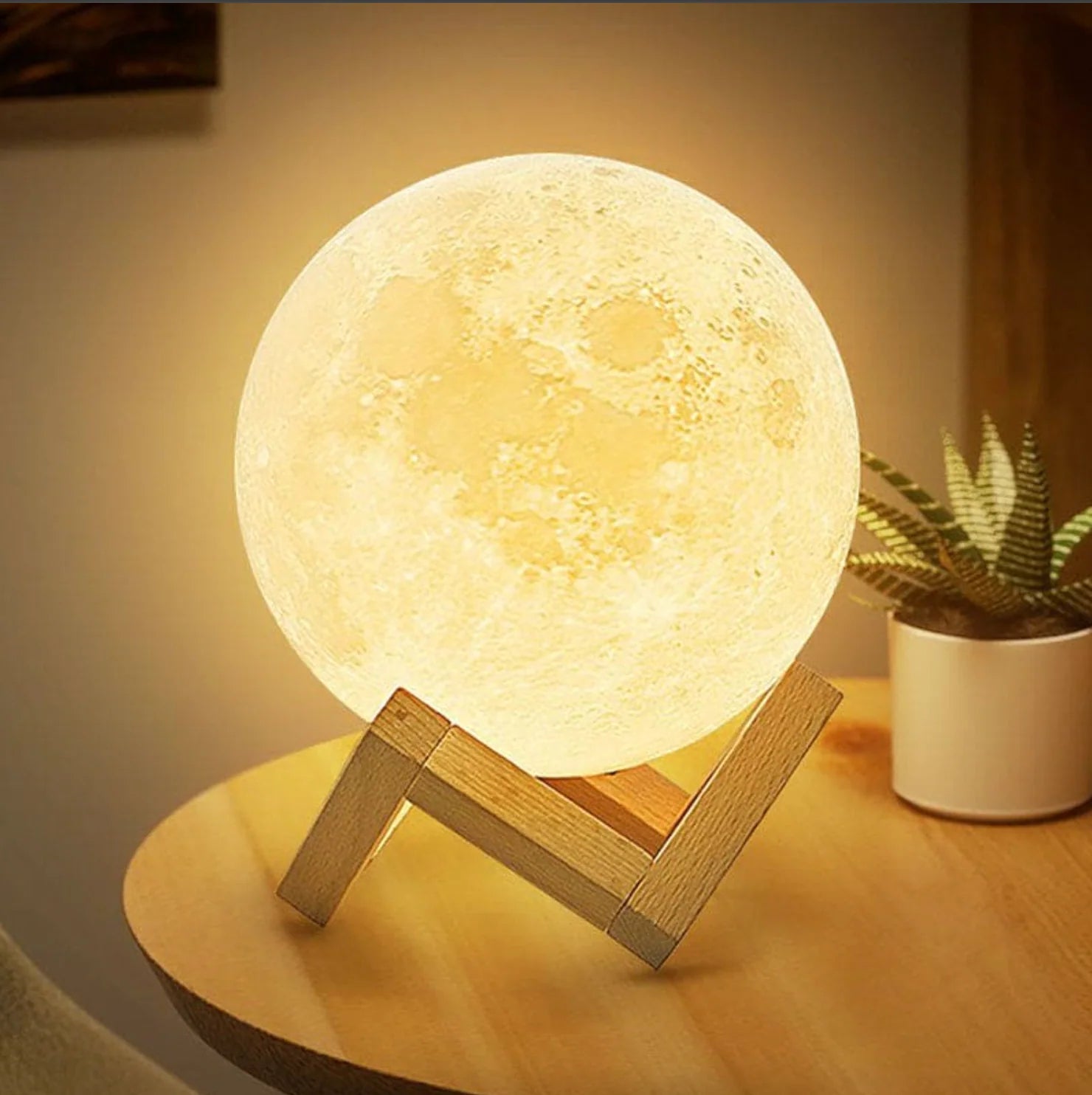 Moon Lamp 16 Colors Remote Control USB Rechargeable