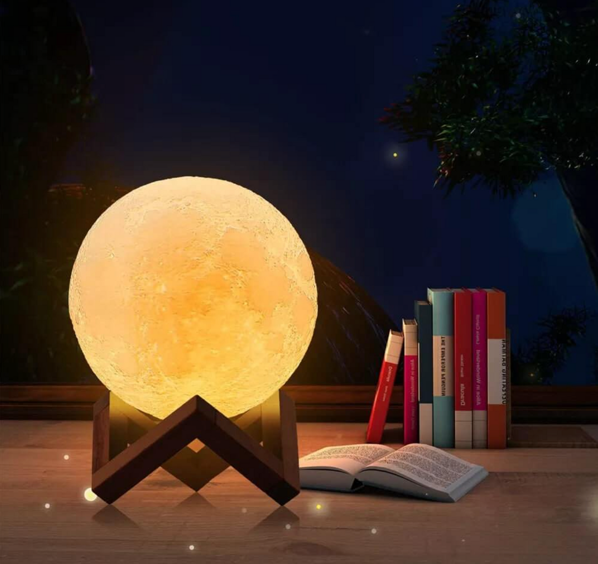Moon Lamp 16 LED Colors Touch & Remote USB Rechargeable