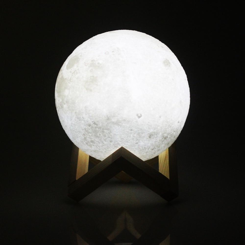 Moon Lamp 3D Crater Touch Dimmer USB Rechargeable