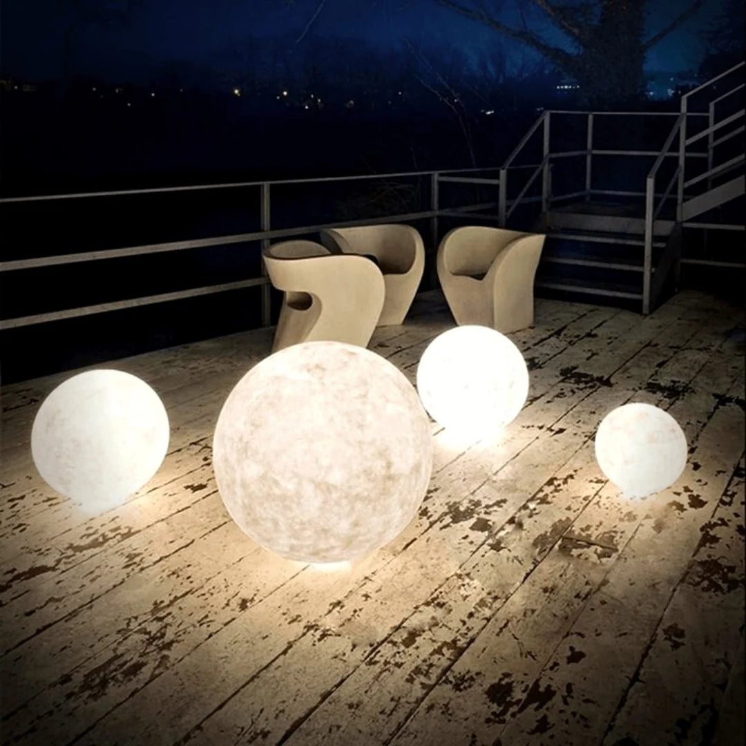 Moon Lamp Touch Control Rechargeable Wooden Stand