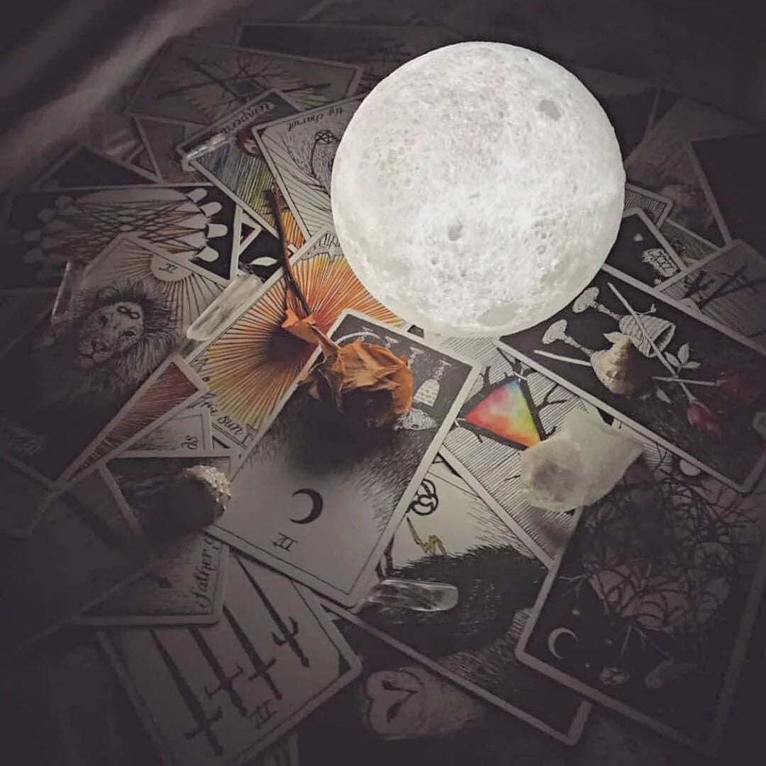 Moon Lamp Touch Control Rechargeable Wooden Stand