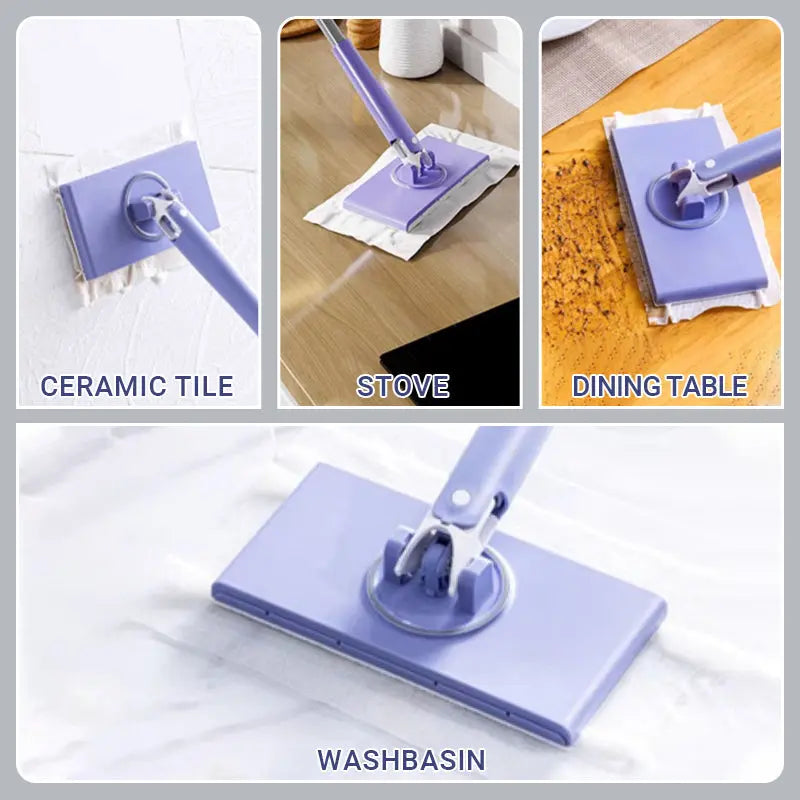 Mop Hands-Free Wet-Wipe Compatible 71cm Reach