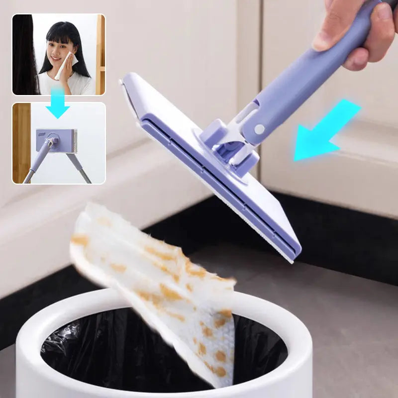 Mop Hands-Free Wet-Wipe Compatible 71cm Reach