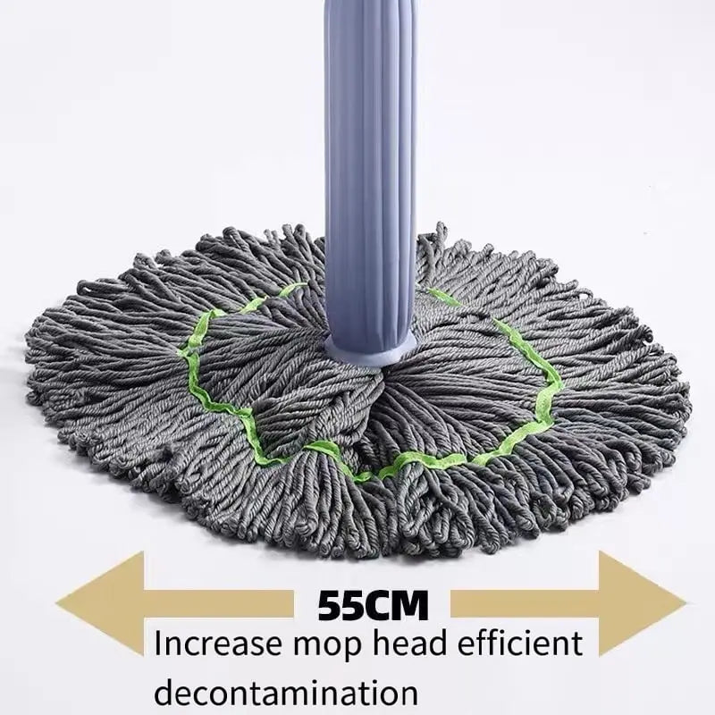 Mop Head Self-Wringing Microfiber 21.7 Inch Rotating Base