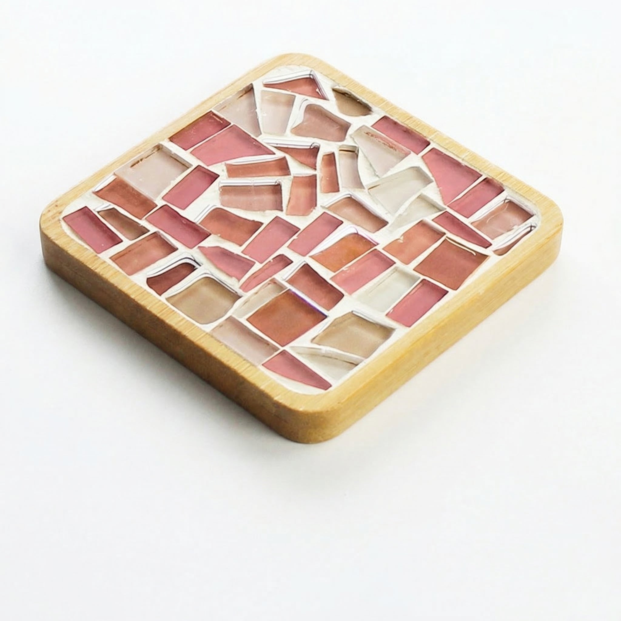 Mosaic Coaster Kit Wood Bases & 12 Designs
