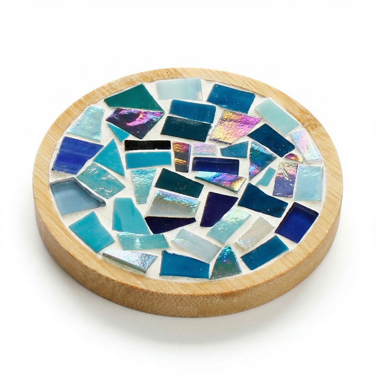 Mosaic Coaster Kit Wood Bases & 12 Designs
