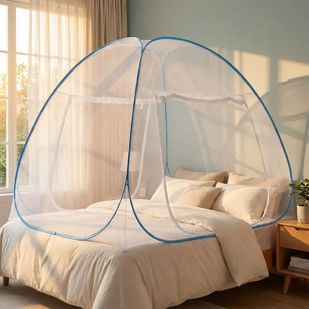 Mosquito Net Tent Pop-Up Foldable Zipper Entrance