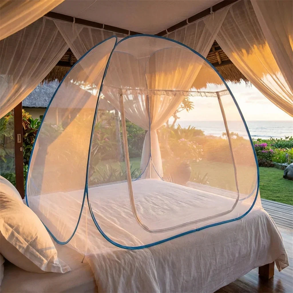 Mosquito Net Tent Pop-Up Foldable Zipper Entrance