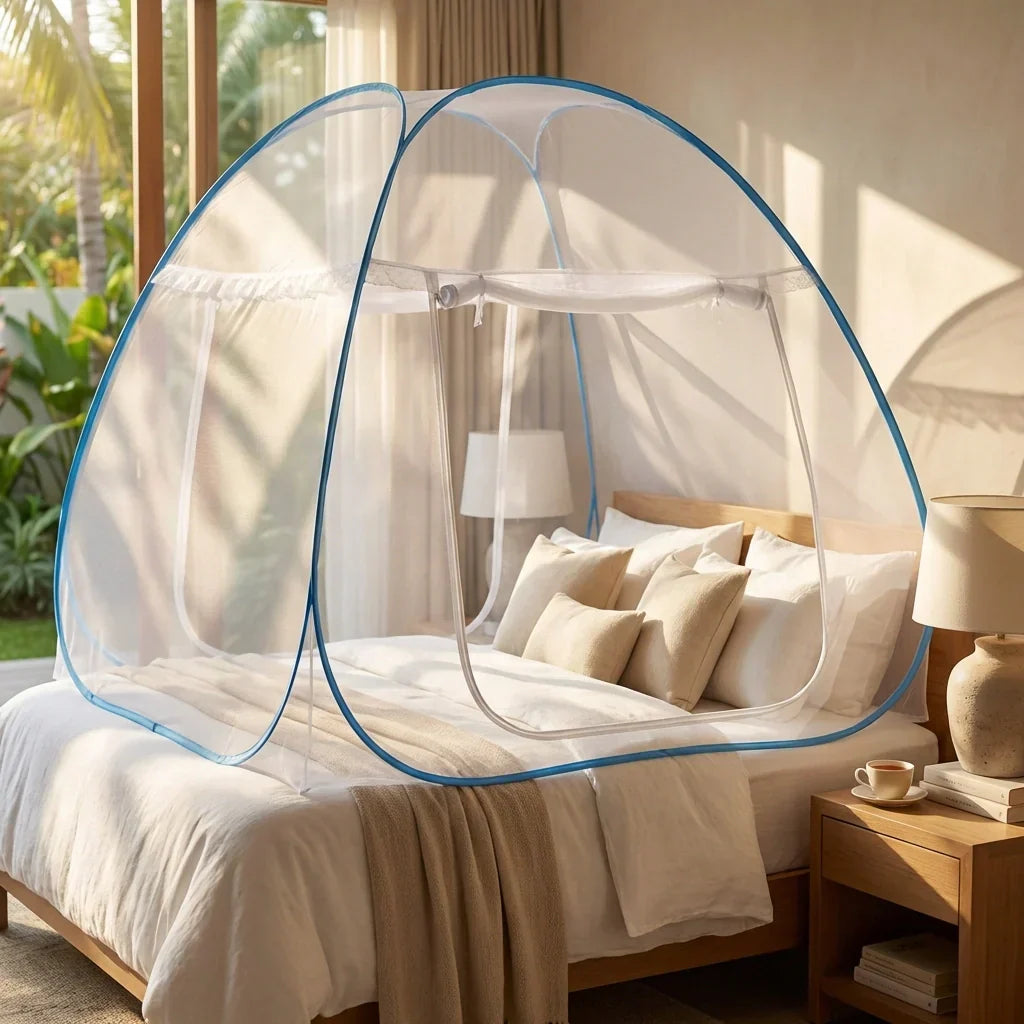 Mosquito Net Tent Pop-Up Foldable Zipper Entrance