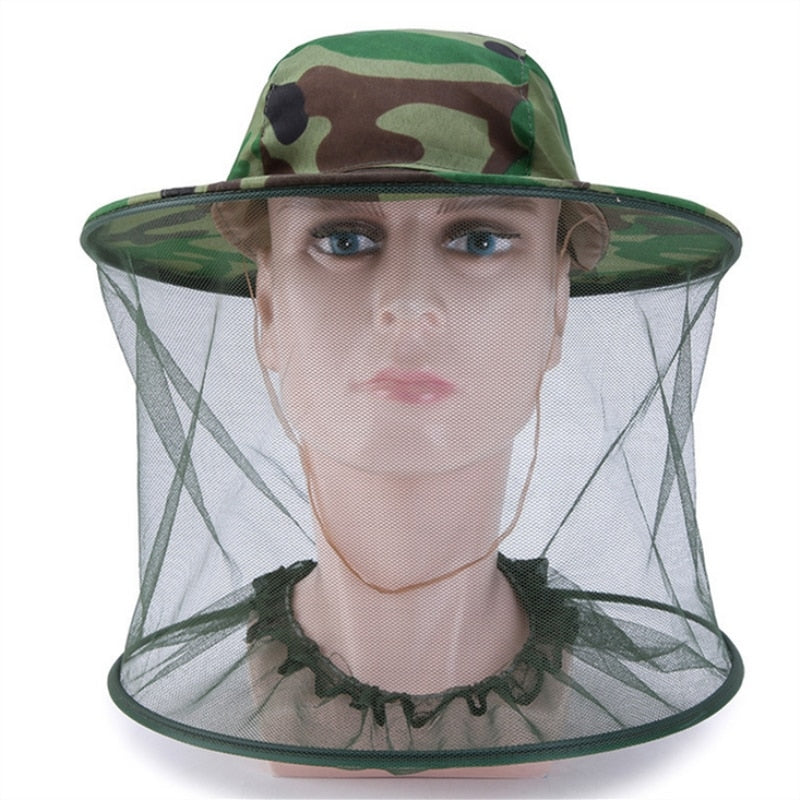 Mosquito Protection Hat Camouflage Mesh Net & UV Protection