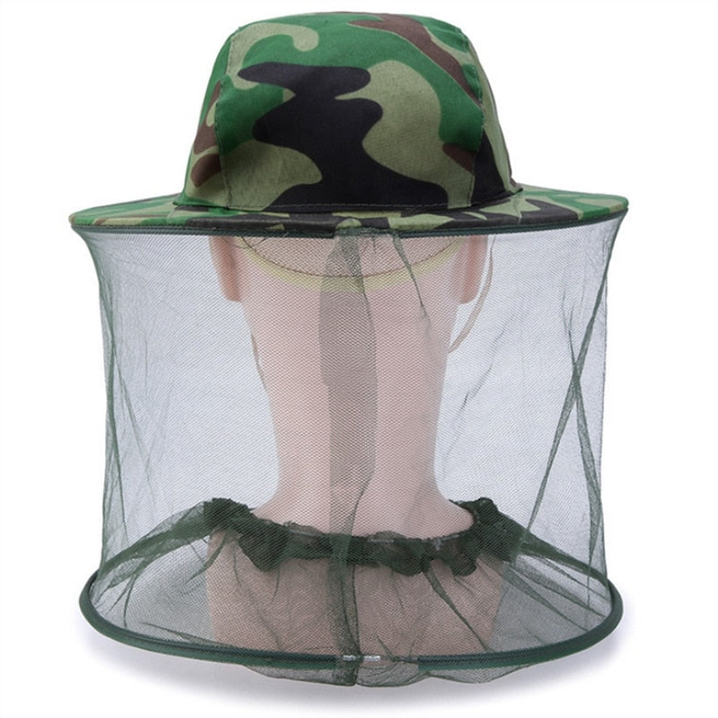 Mosquito Protection Hat Camouflage Mesh Net & UV Protection