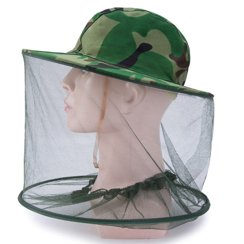 Mosquito Protection Hat Camouflage Mesh Net & UV Protection