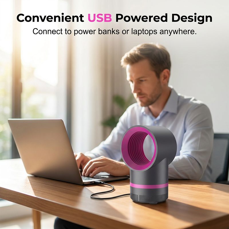 Mosquito Trap 360° Suction Chemical-Free USB-Powered