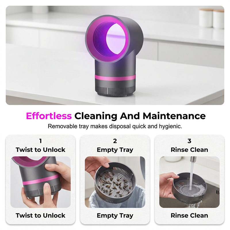Mosquito Trap 360° Suction Chemical-Free USB-Powered