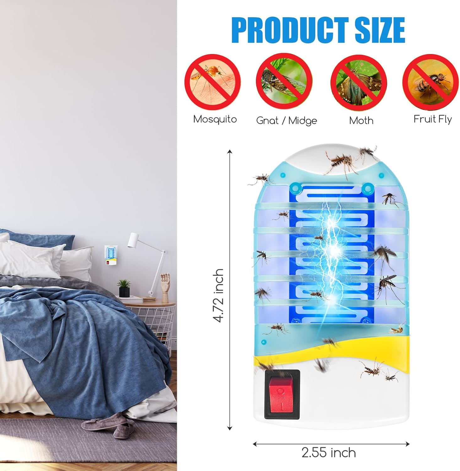 Mosquito Trap Chemical-Free UV Light Silent 538 Sq Ft