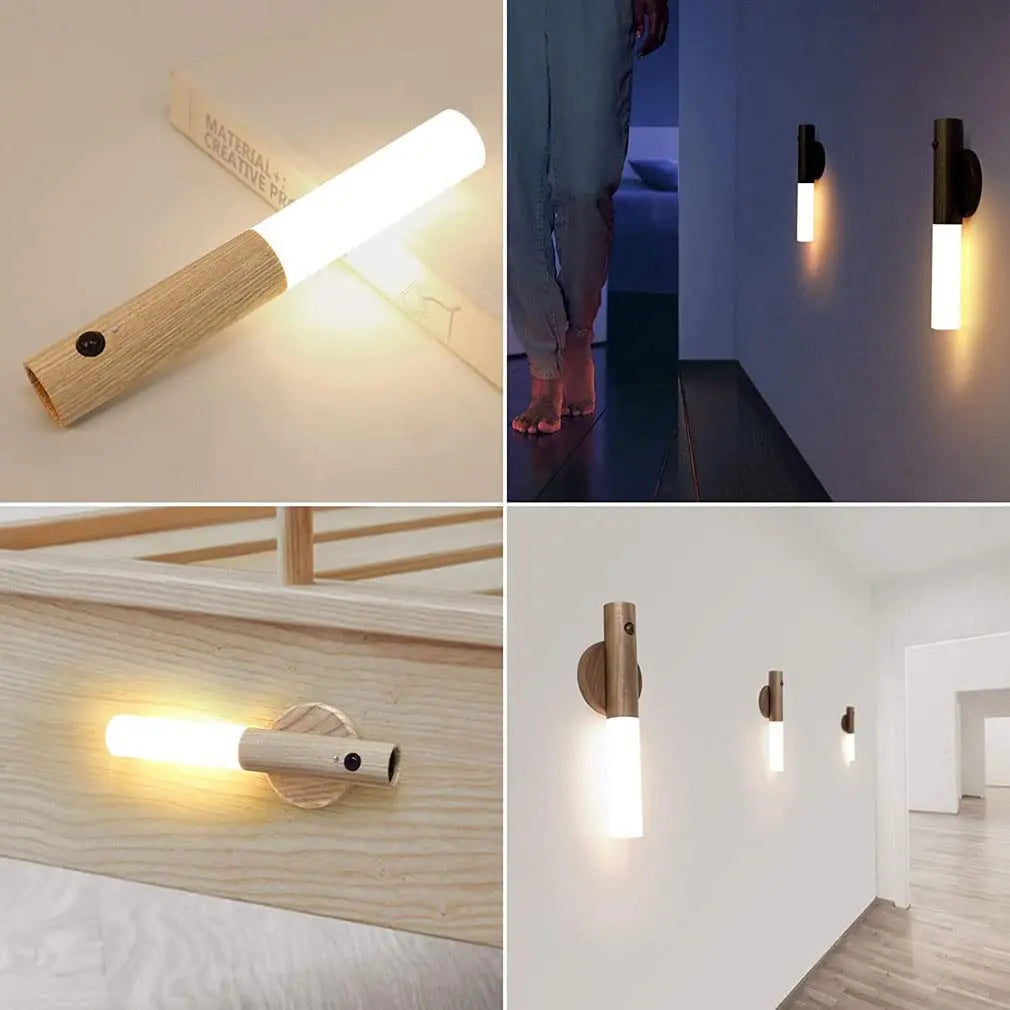 Motion Sensor Wall Lamp Rechargeable USB Magnetic Mount