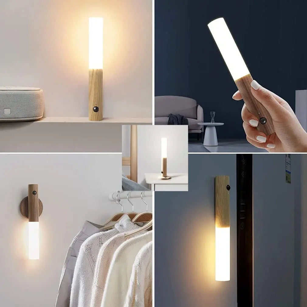 Motion Sensor Wall Lamp Rechargeable USB Magnetic Mount