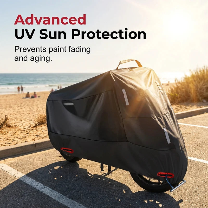 Motorcycle Cover Oxford Fabric Reflective Strips & Lock Openings