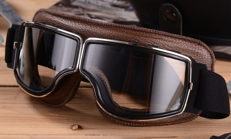 Motorcycle Goggles Impact-Resistant Polycarbonate Lenses UV Protection Adjustable Fit