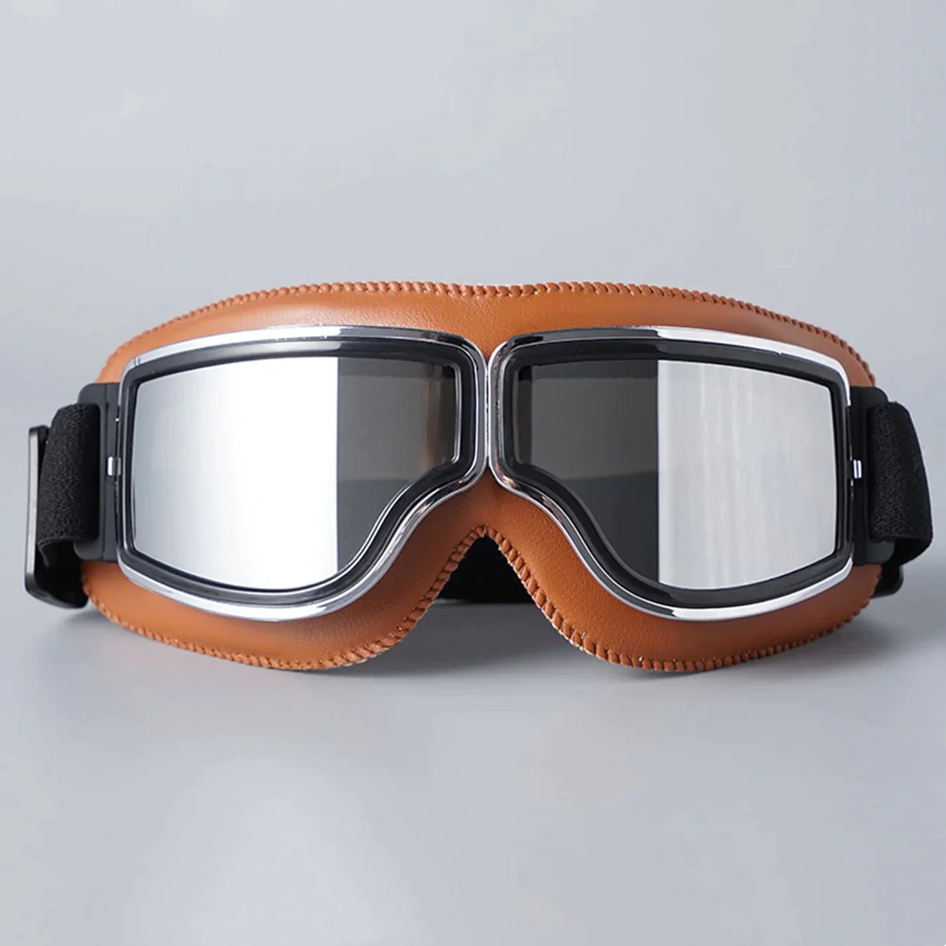 Motorcycle Goggles Impact-Resistant Polycarbonate Lenses UV Protection Adjustable Fit