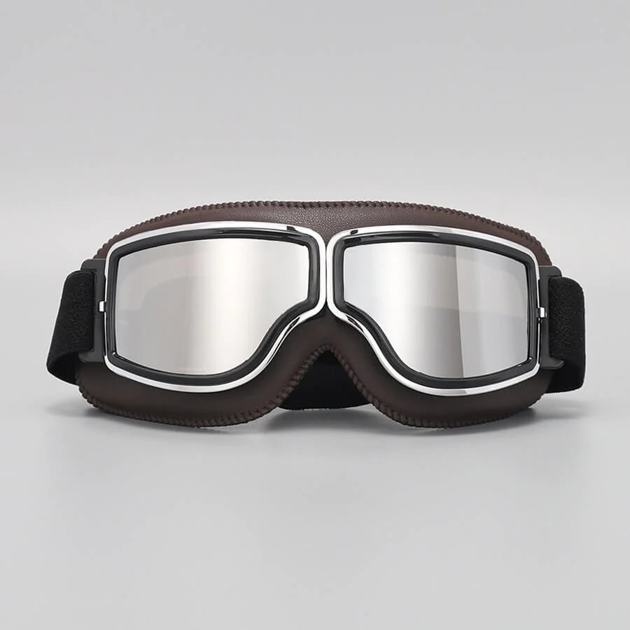Motorcycle Goggles Impact-Resistant Polycarbonate Lenses UV Protection Adjustable Fit