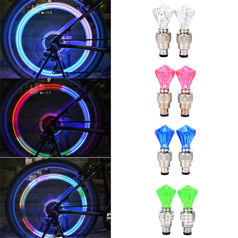 Motorcycle Valve Caps Motion-Sensing LED Waterproof Tool-Free Installation