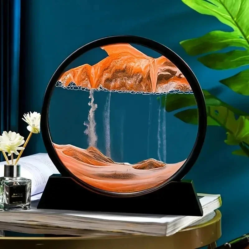 Moving Sand Picture Stress Relief Glass & ABS Frame