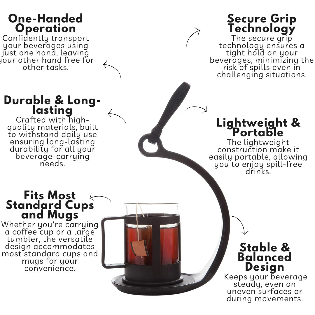 Mug Holder Anti-Spill Ergonomic Handle For Kids & Seniors