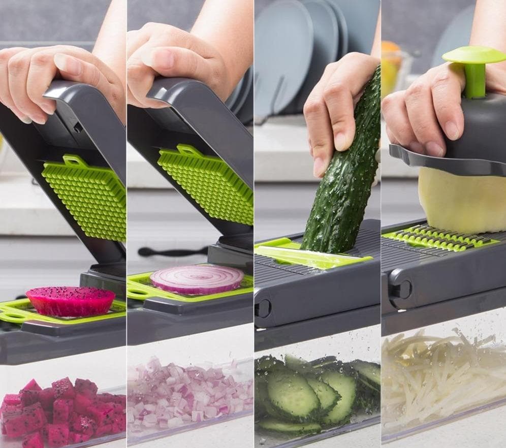 Multi Cutter Seven Stainless Steel Blades Non-Slip Base