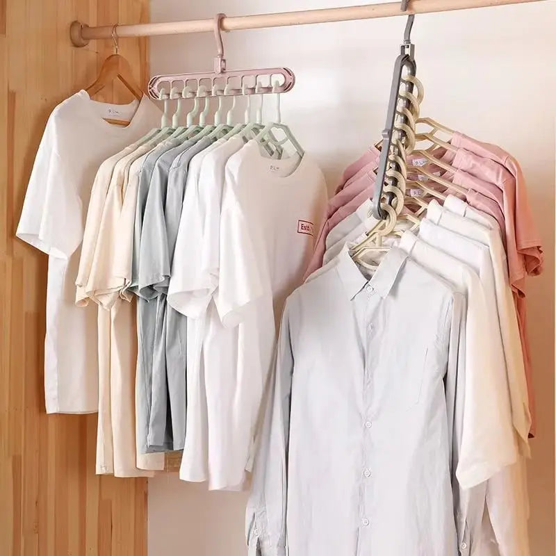 Multi-Tier Closet Hanger Space-Saving Holds 9 Garments