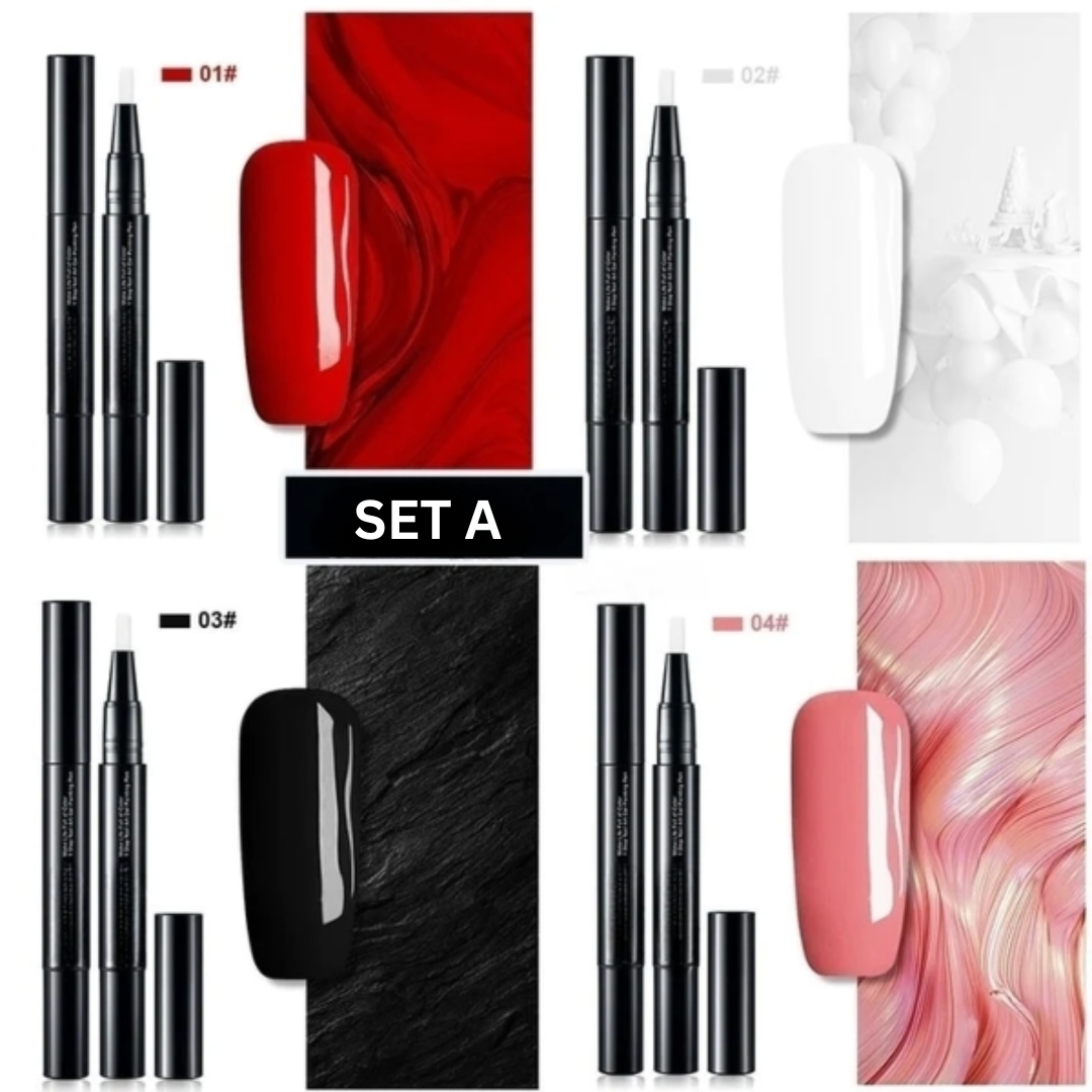 Nail Art Pen Set Precision Tip Quick-Drying Gel