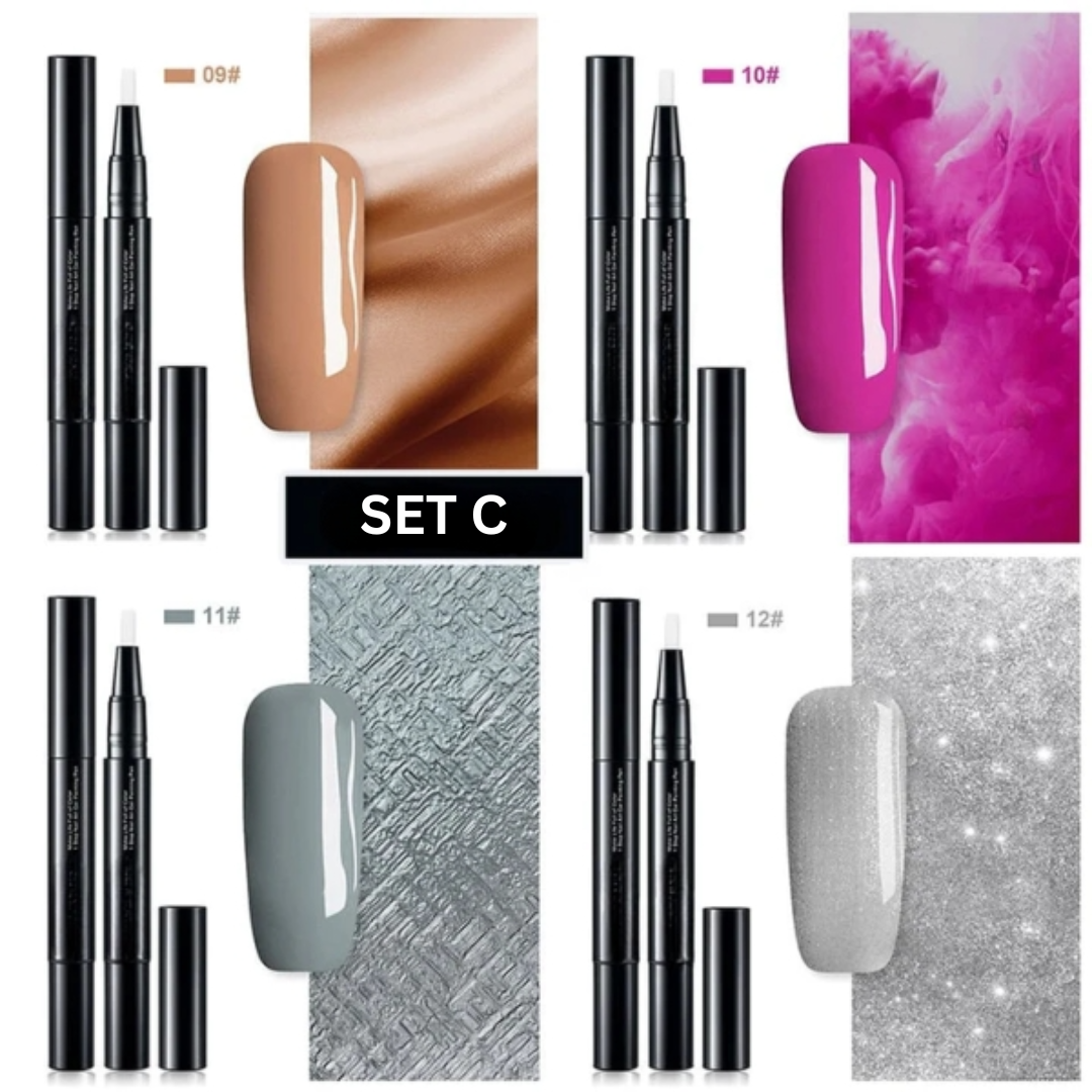 Nail Art Pen Set Precision Tip Quick-Drying Gel