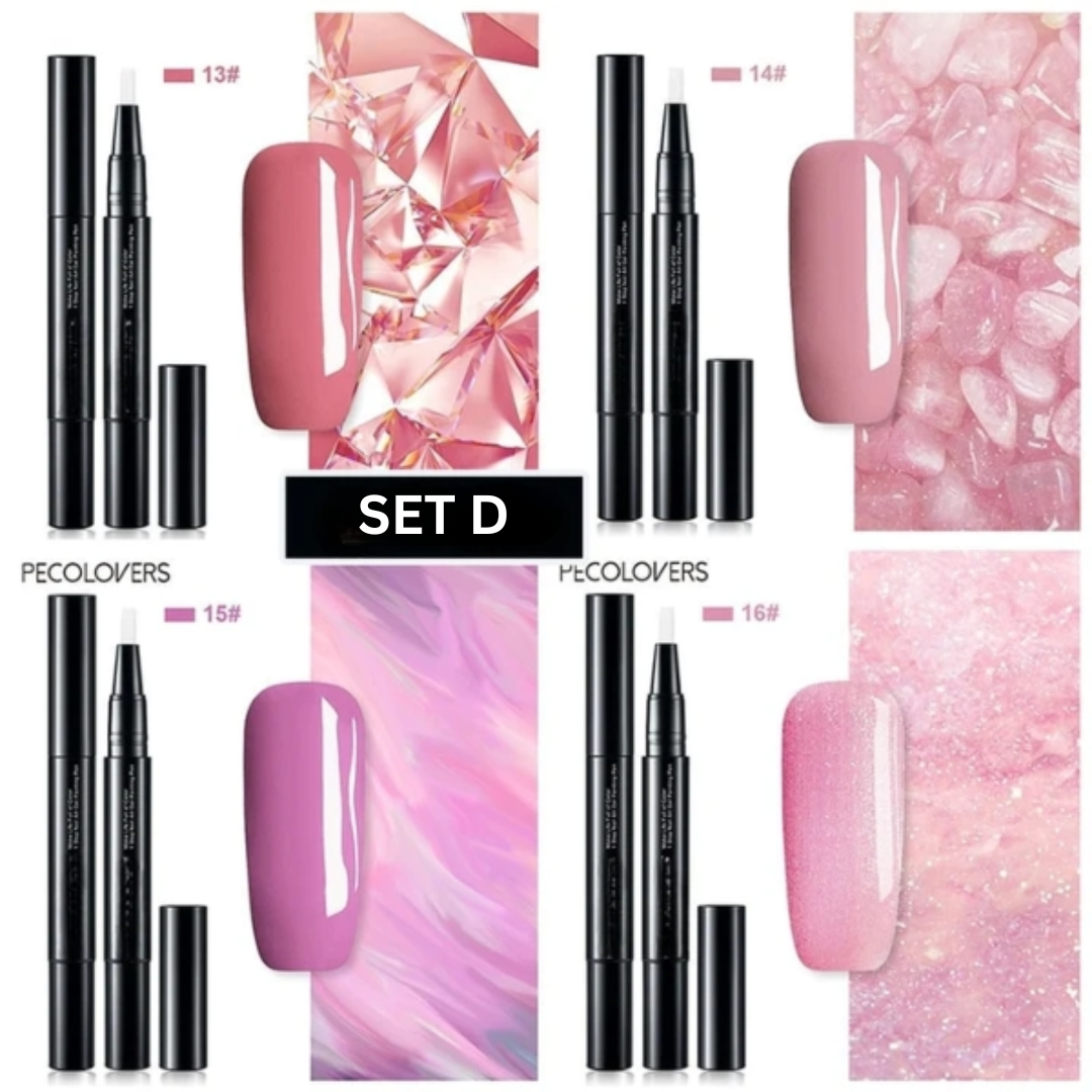 Nail Art Pen Set Precision Tip Quick-Drying Gel