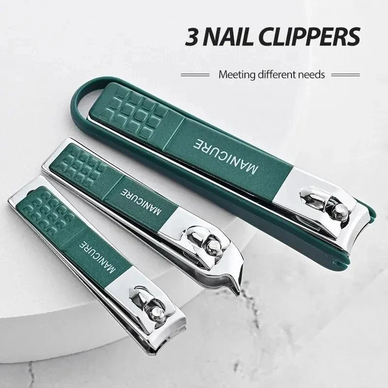 Nail Clipper Set Anti-Splash Stainless Steel Set of 3