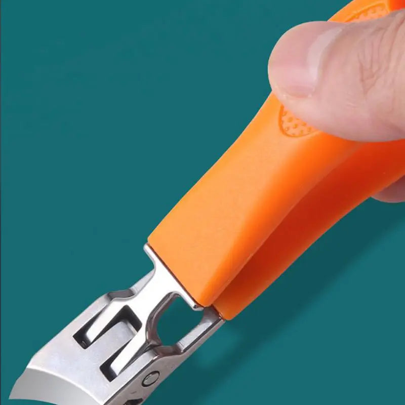 Nail Clipper Stainless Steel Wide Grip Splash Guard