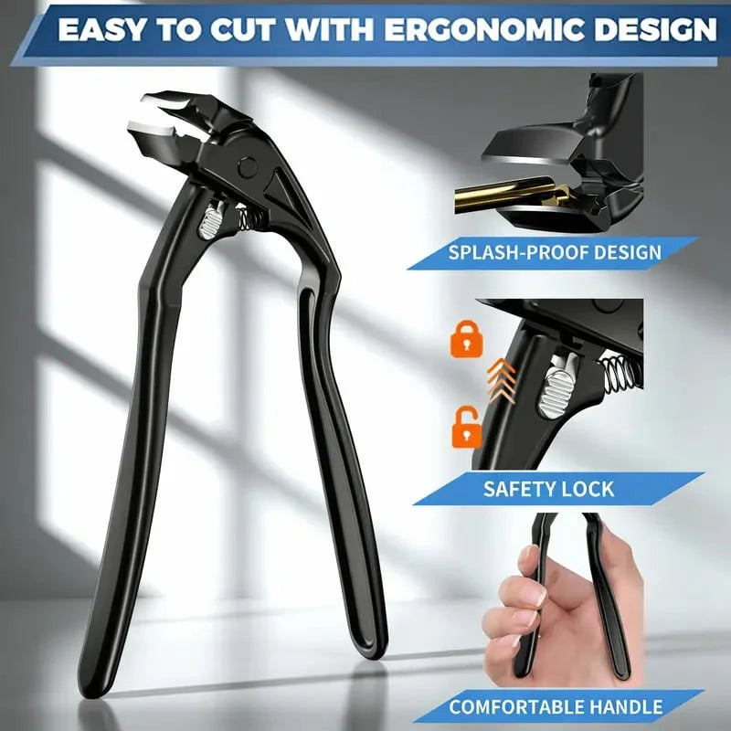 Nail Clippers Long Handle & Angled Head Curved Blades