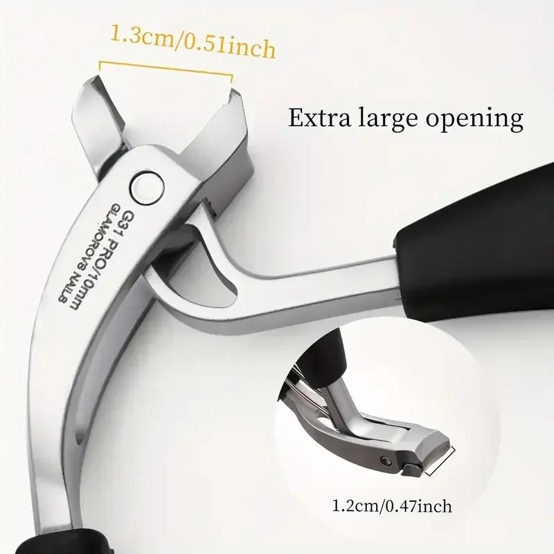 Nail Nipper Stainless Steel Curved Blade & Splash Guard