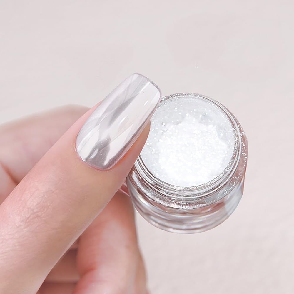 Nail Powder Chrome Silver Mirror For Gel & Acrylic