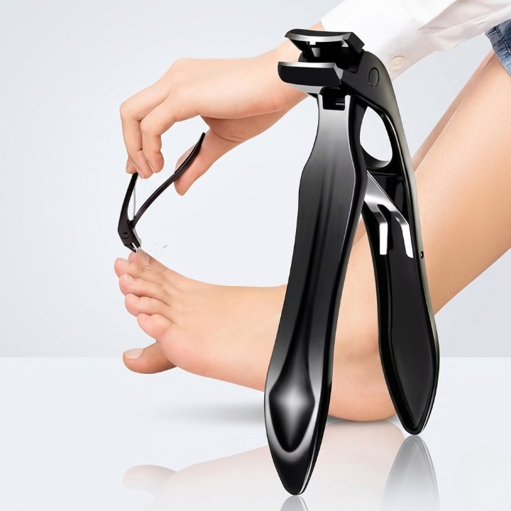 Nail Scissors Curved Stainless Steel Blades Extra-Long Handle
