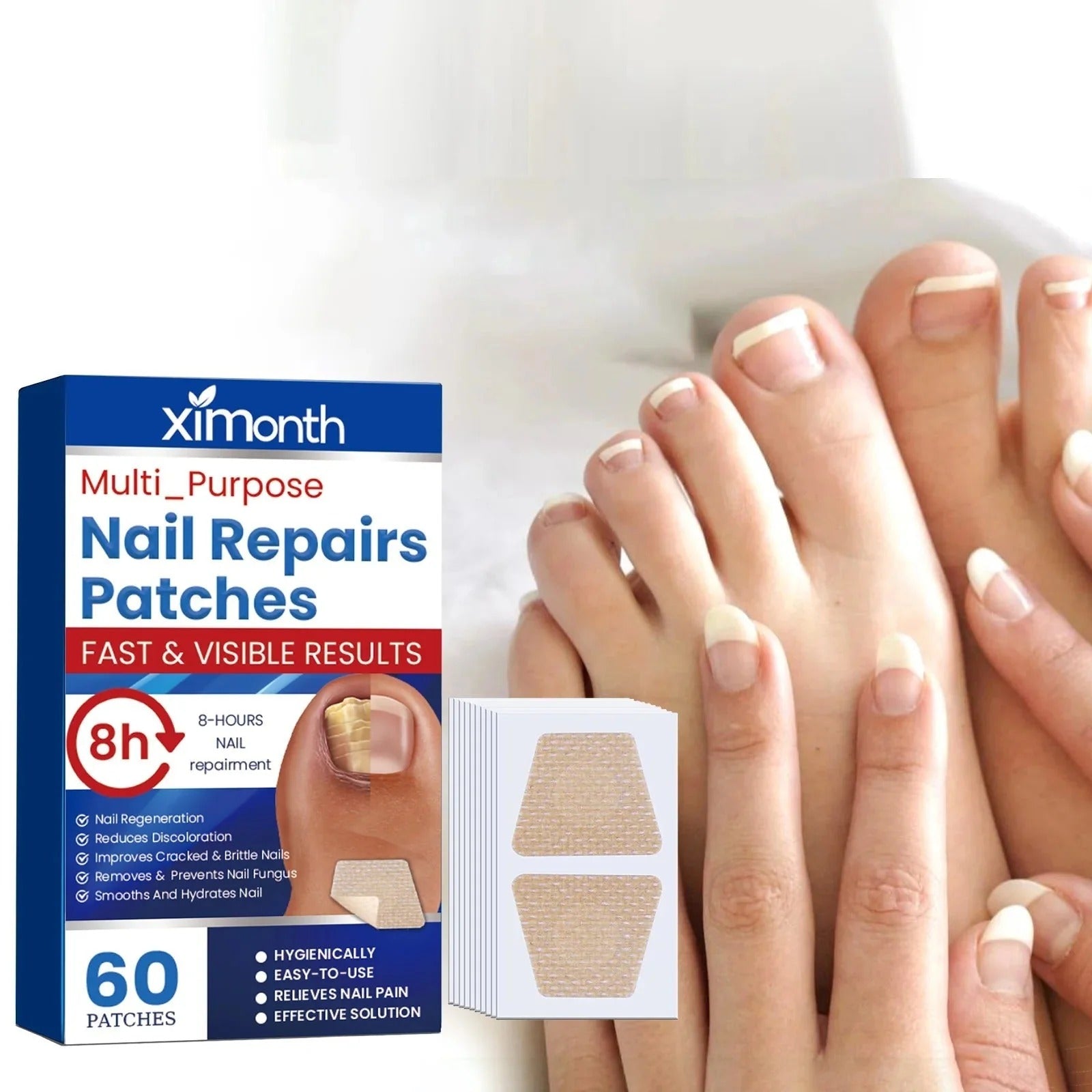 Nail Treatment Patches Overnight & Plant Based 60 Pack