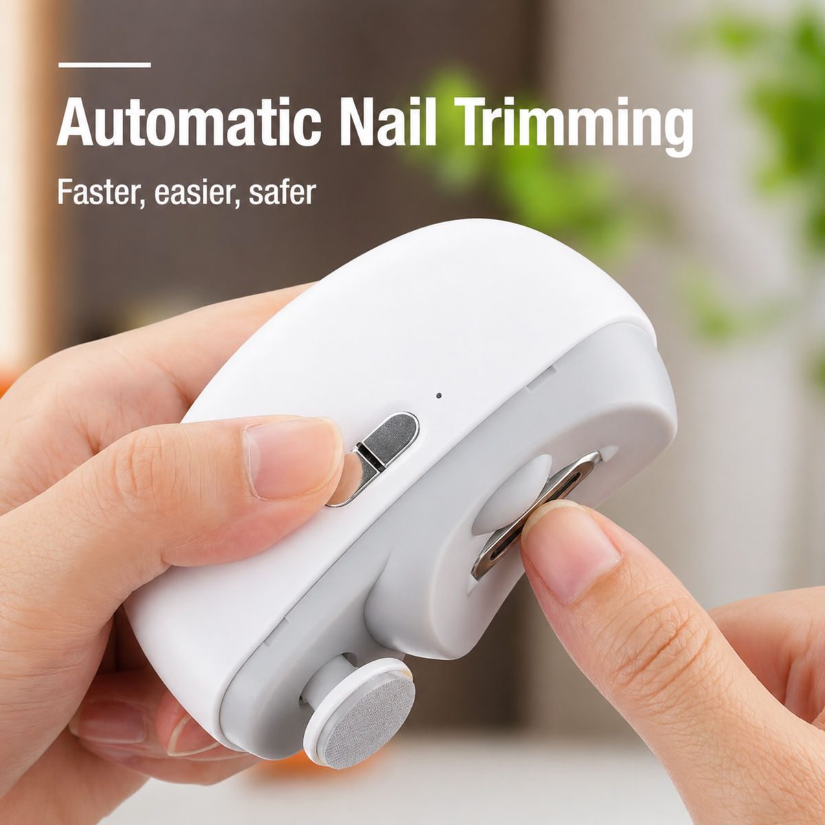 Nail Trimmer 3-In-1 Trim File Polish USB Rechargeable