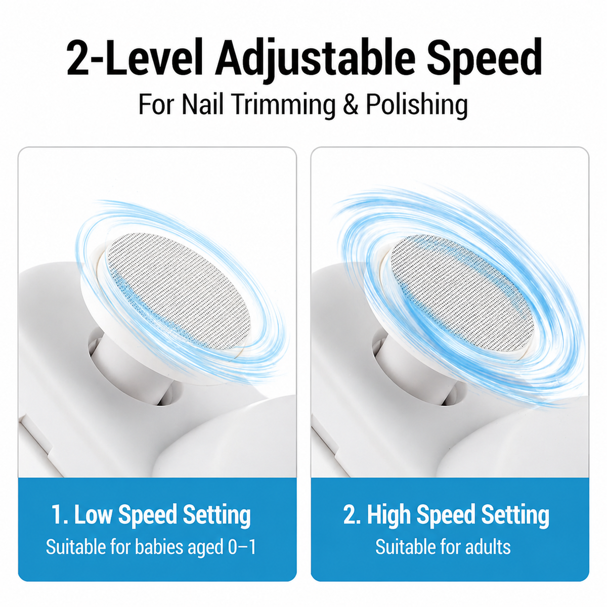 Nail Trimmer 3-In-1 Trim File Polish USB Rechargeable