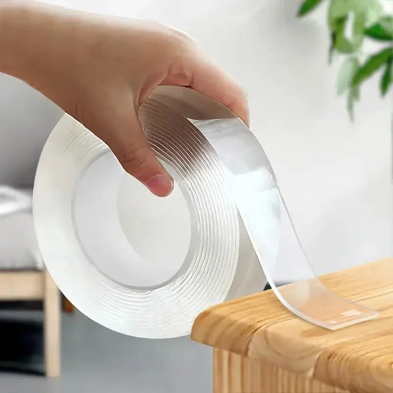 Nano Adhesive Tape Double-Sided Transparent Washable & Reusable