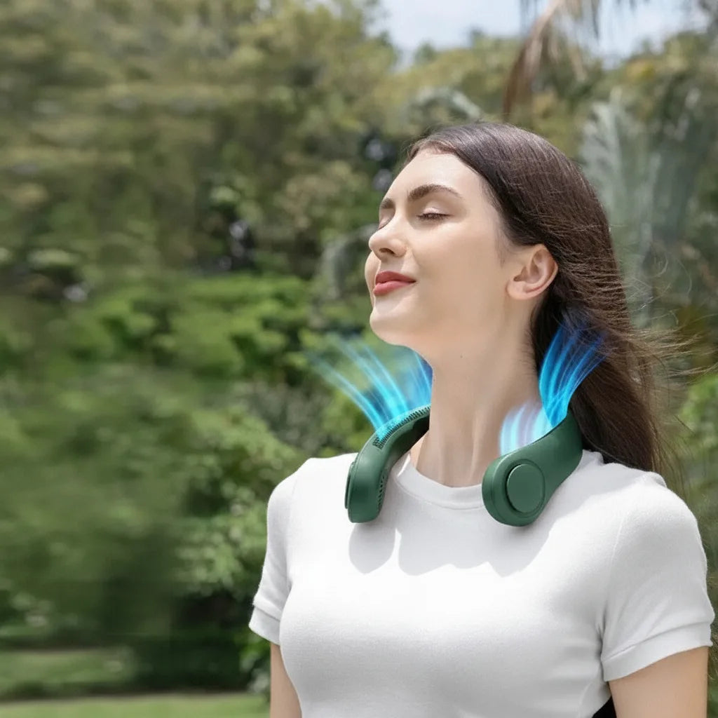 Neck Fan Blade-Free Whisper-Quiet 16-Hour Battery