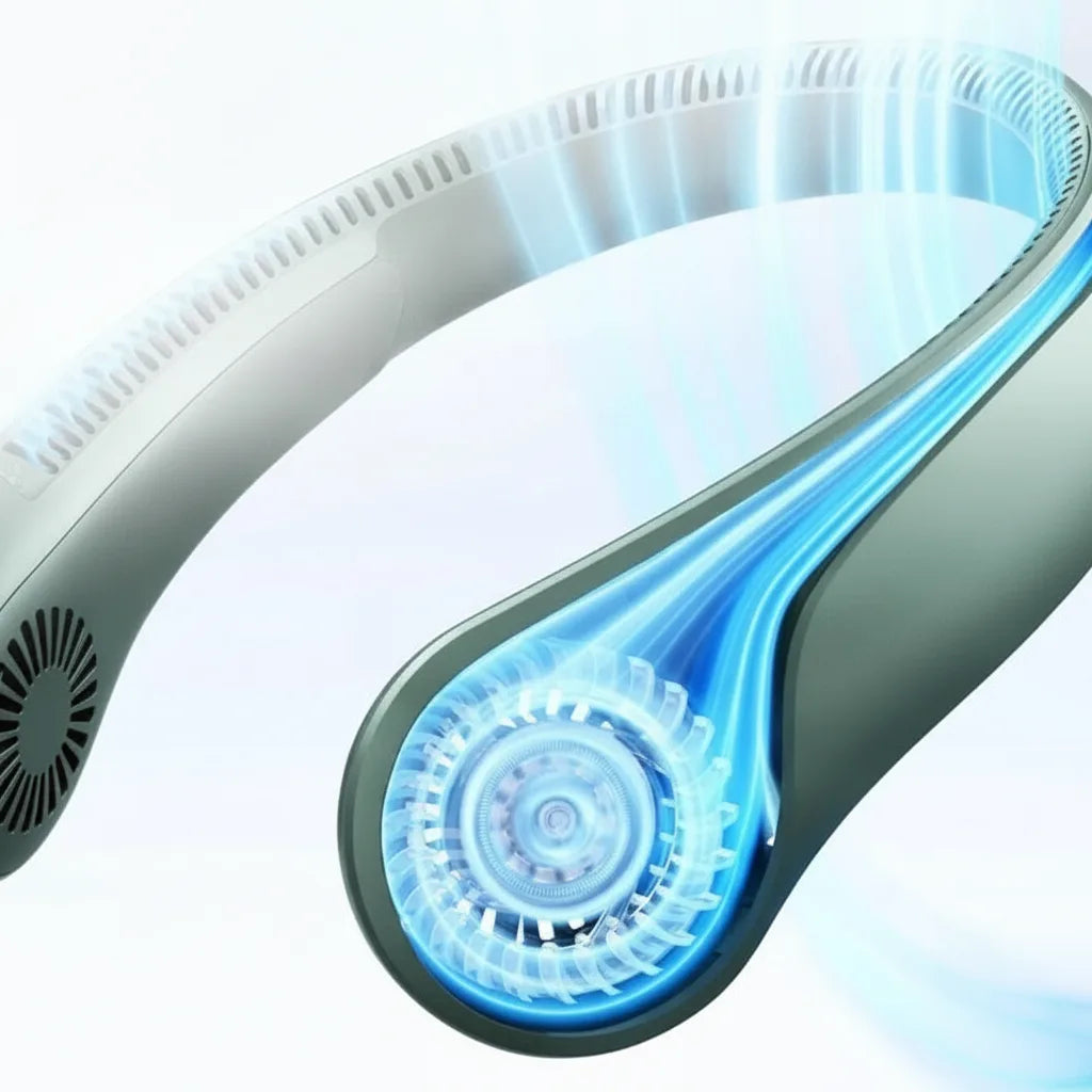 Neck Fan Blade-Free Whisper-Quiet 16-Hour Battery