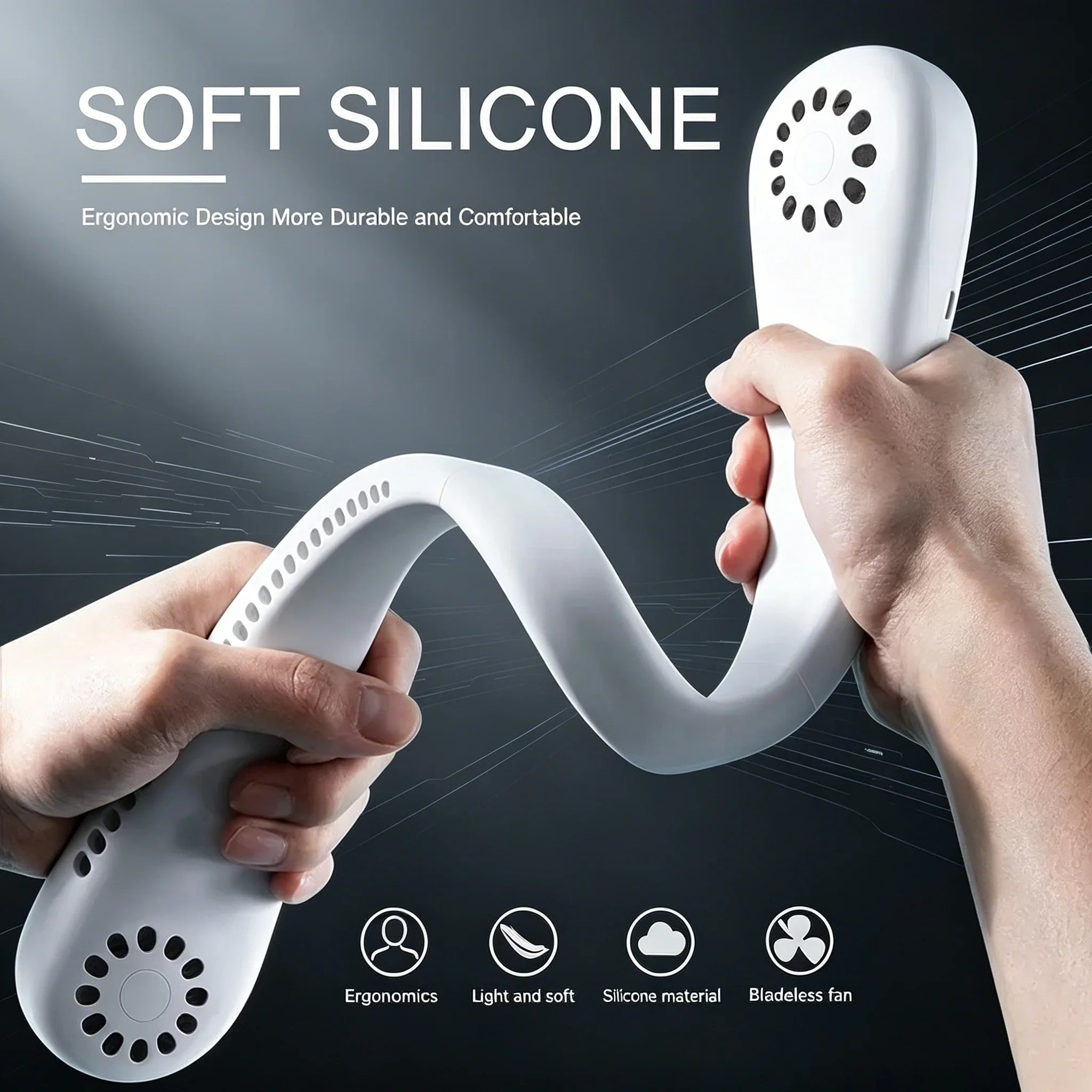 Neck Fan Bladeless USB Rechargeable Lightweight