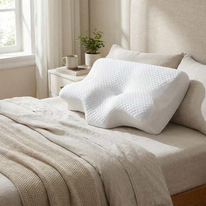 Neck Pillow Contoured Memory Foam Shoulder Cutouts
