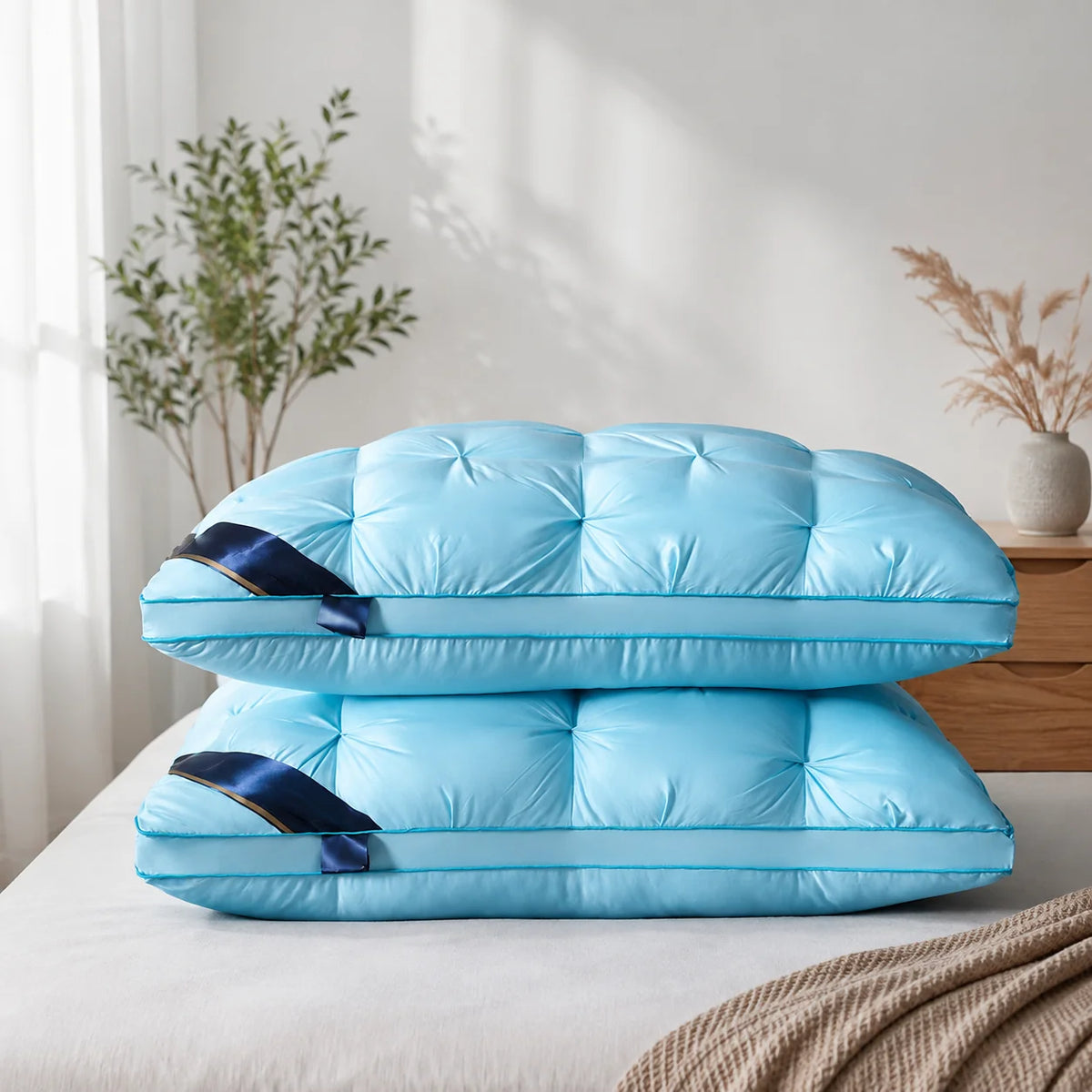 Neck Pillow Ergonomic Breathable Down-Alternative Fill