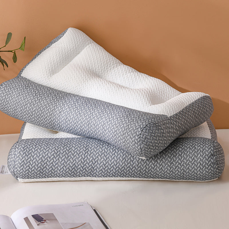 Neck Pillow Feather-Silk Filling & Breathable Cotton Cover