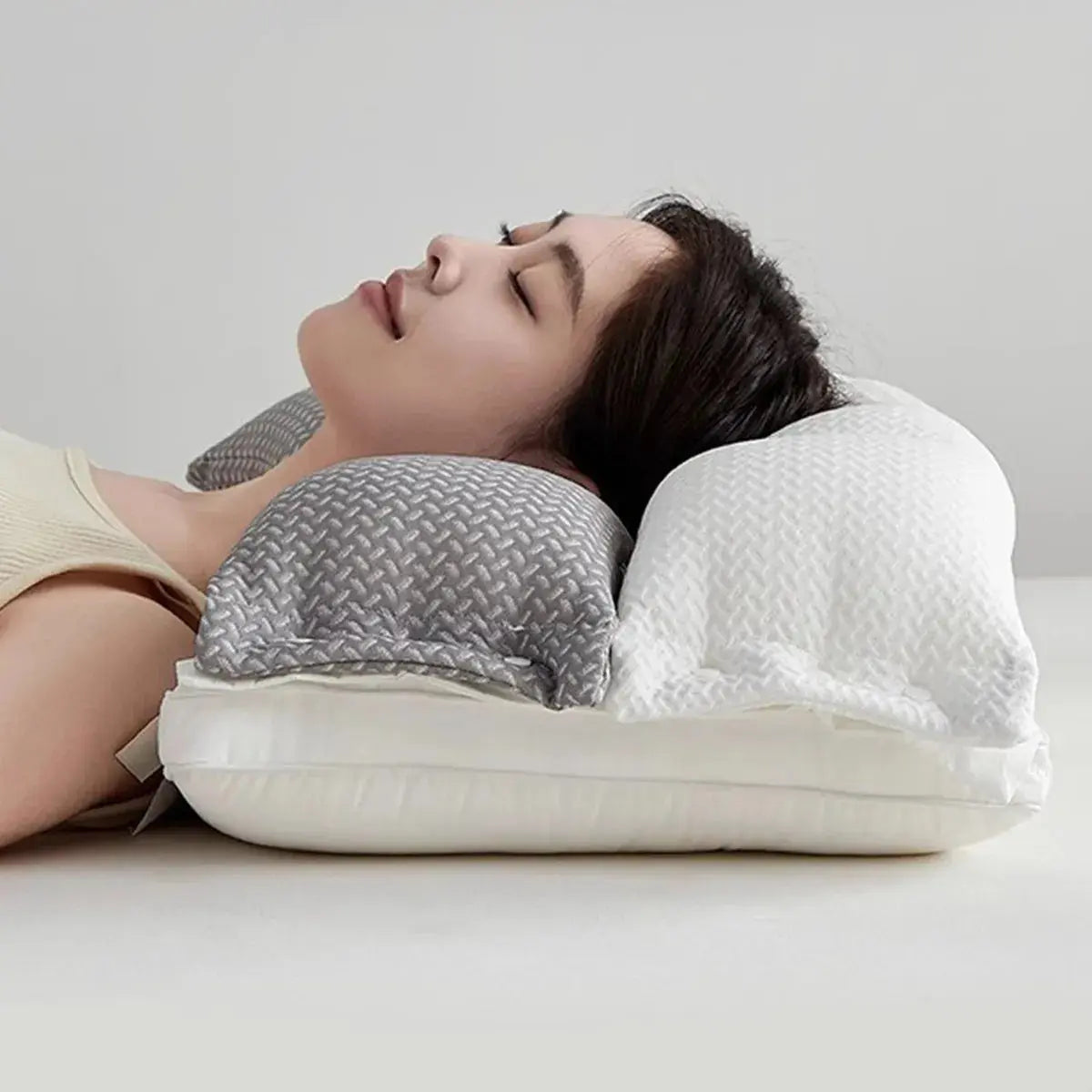 Neck Pillow Two-Zone Contour Breathable Cotton Cover